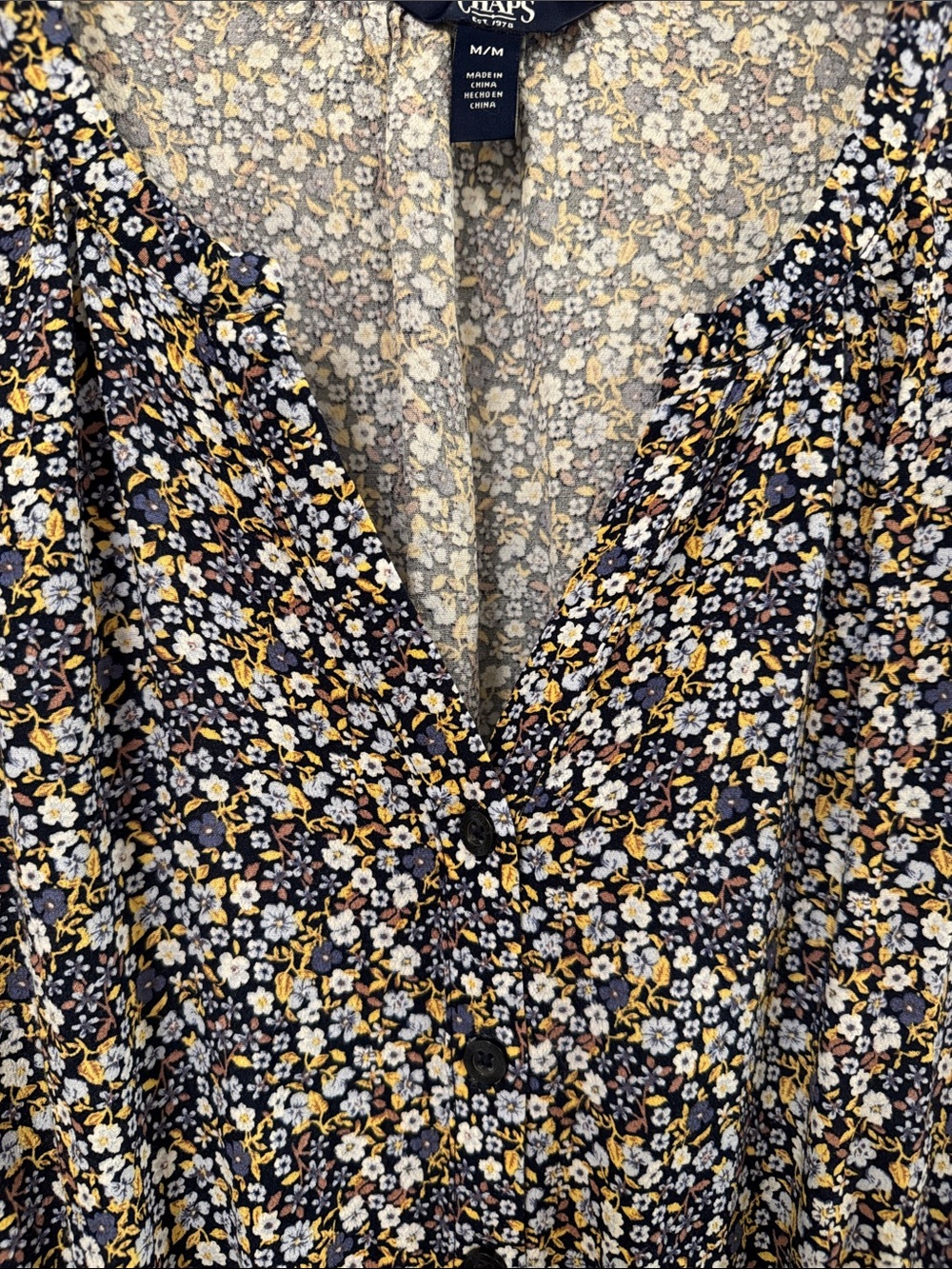Chaps Navy Floral Maxi Dress - Picture 4 of 12
